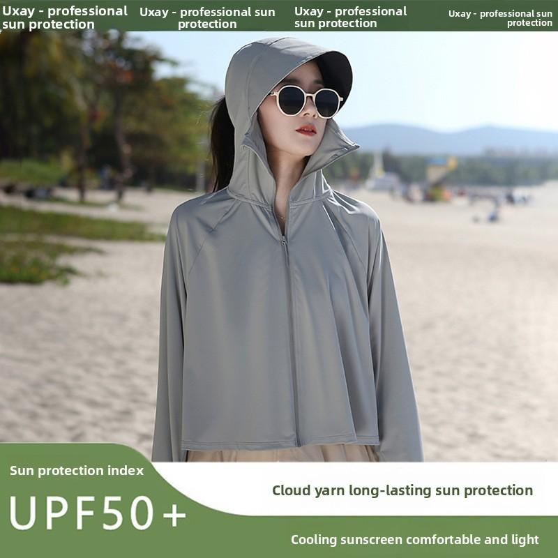 Ultraviolet Protection Shawl For Women With Breathable Ice Silk Fabric For Summer Sun Shielding