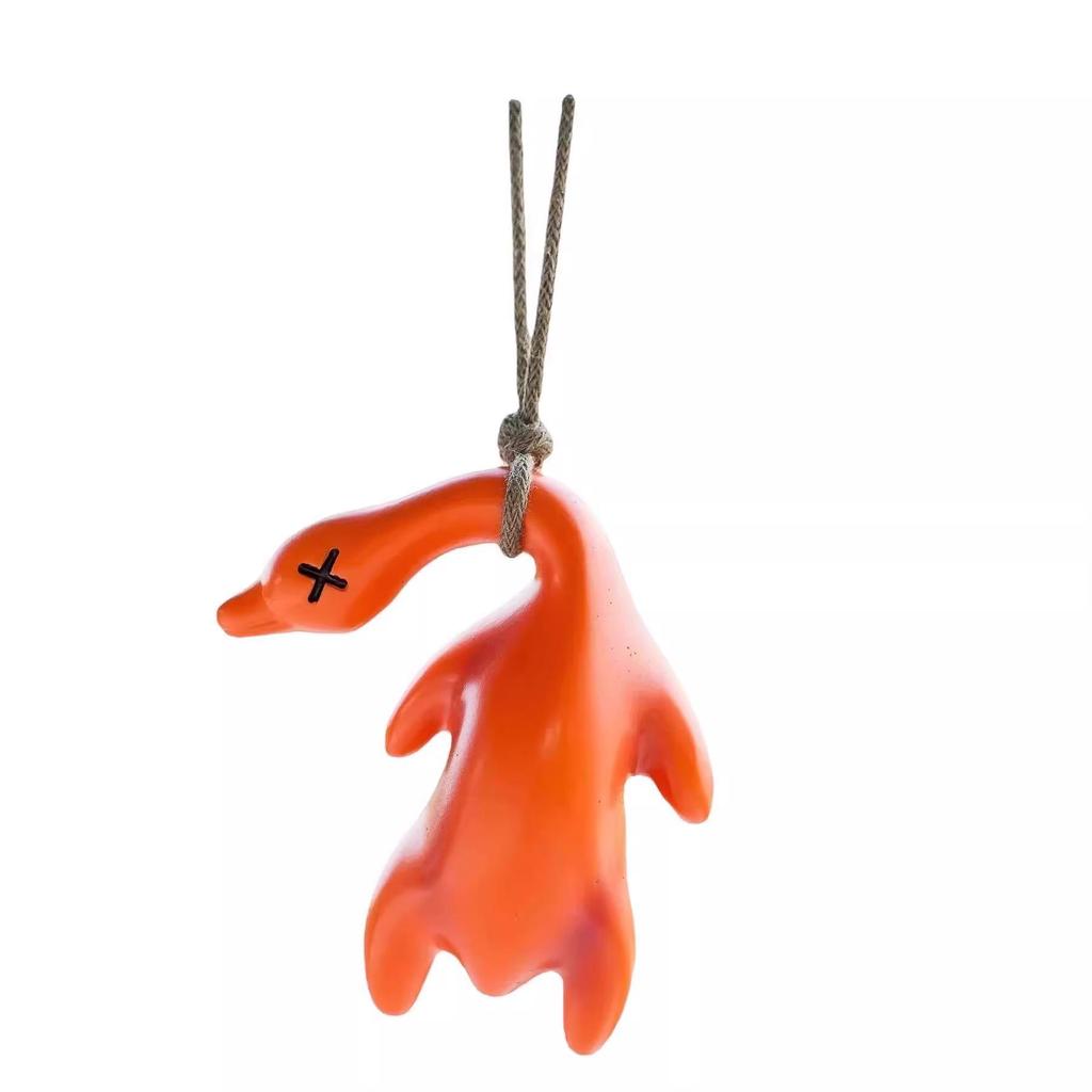 Light-Activated Color-Changing Roast Duck Pendant, Spoof Keychain, Creative Black Tech Toy