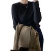 T-shirt élégant ajusté à manches longues brossé pour femme Automne/Hiver 2025