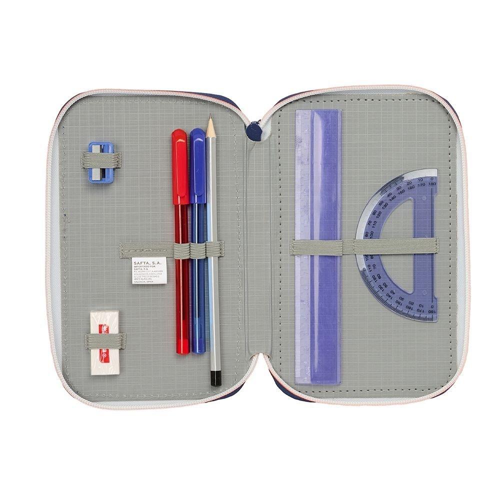 FC Barcelona Triple Filled Pencil Case 37 PCS 412526857 Navy Blue