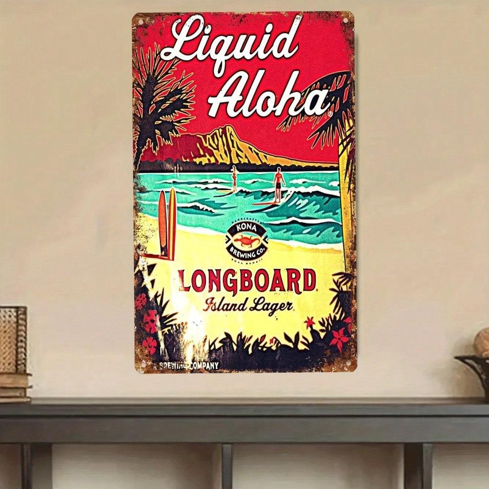 Vintage Retro Tin Metal Sign Aloha Pub Bar Cafe Home Wall Decor 8x12 Inches