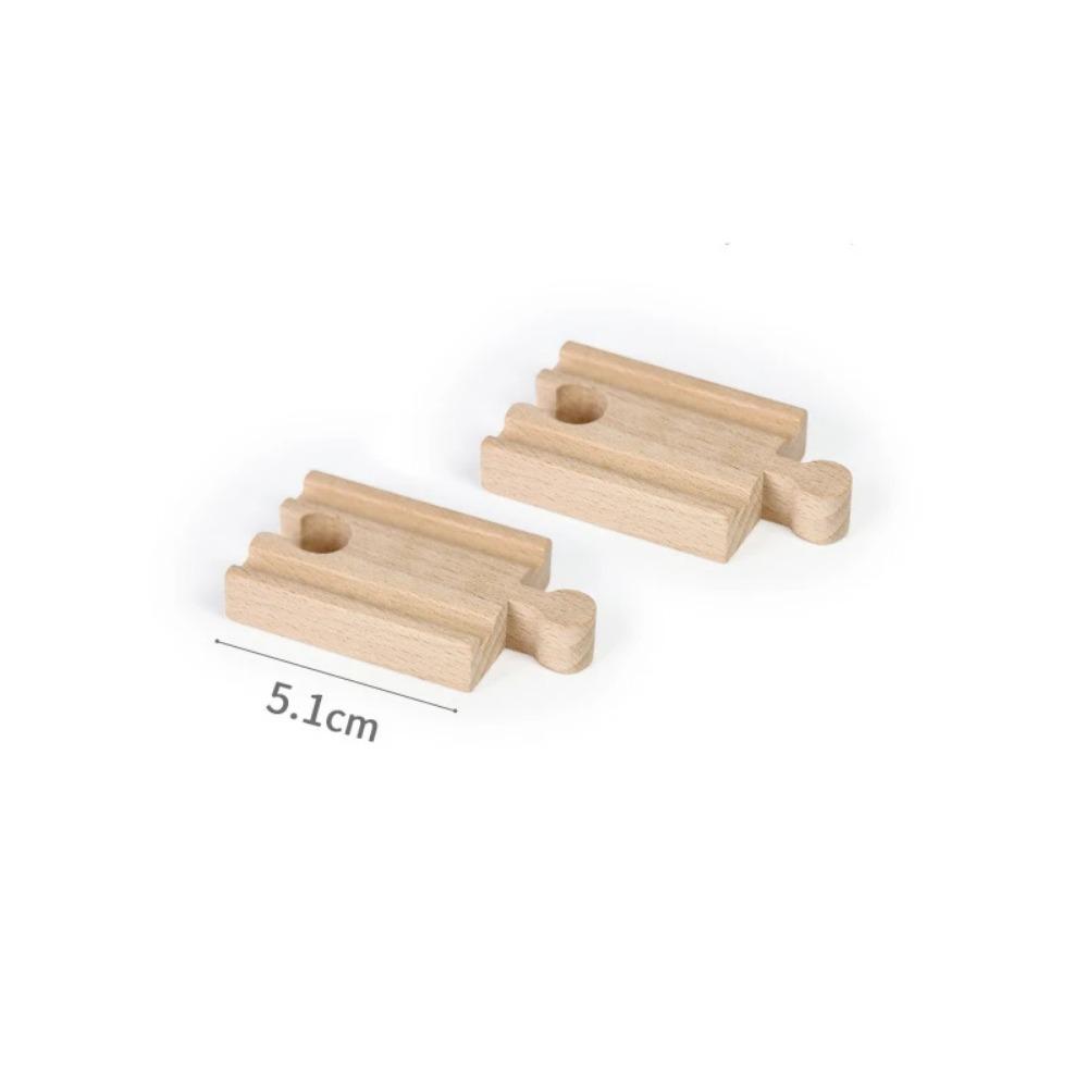 New Wooden Train Track Adapter Rail Building Block Connector Compatible All Brand Wood Railway Wooden Train Track Accessories