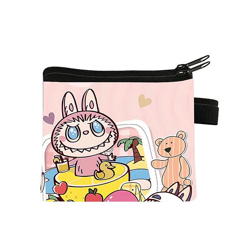 1 PC New LaBuBu Cute Cartoon Coin Purse Wristlet Bag Cartoon Wallet Mini Zipper