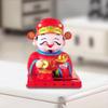 Handcrafts Desktop Wealth Coming Statue Decorative Solar Shaking Head Toys  Desktop Mascot