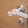 Baby Safety Door Knob Protector Silicone Door Lever Gloves Universal Fit Anti-Collision Cushion for Walls Furniture White