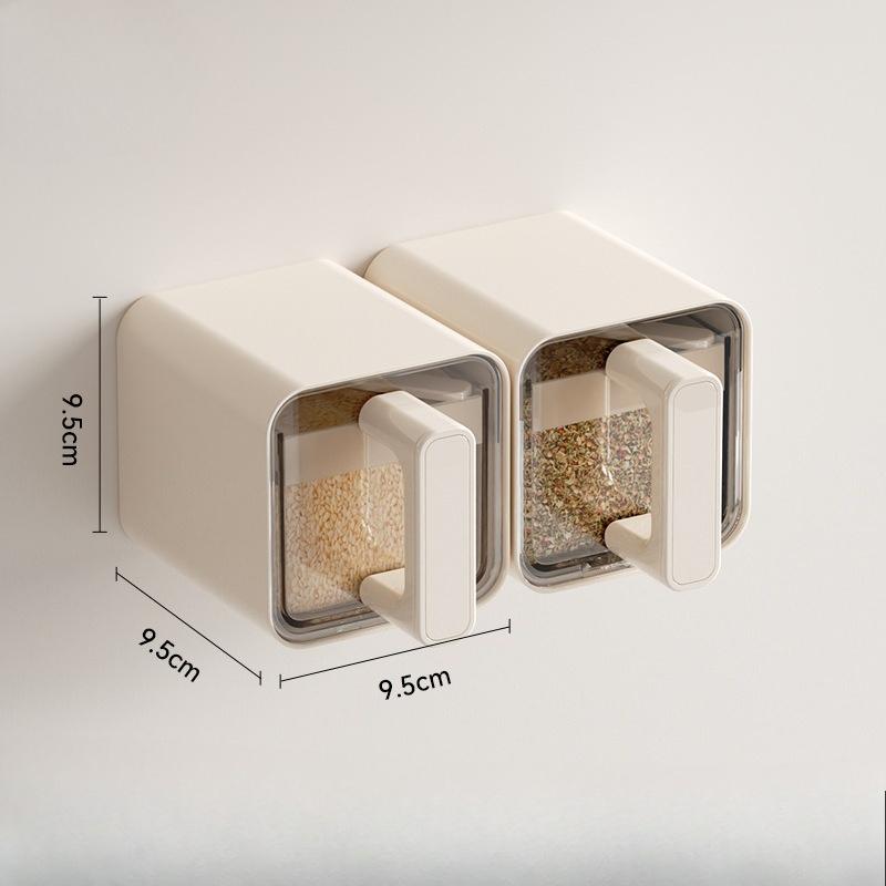 Seasoning Jar, Household Wall-mounted Kitchen Seasoning Box, Chili Jar, Sealed Salt Jar, Seasoning Container, Seasoning Box