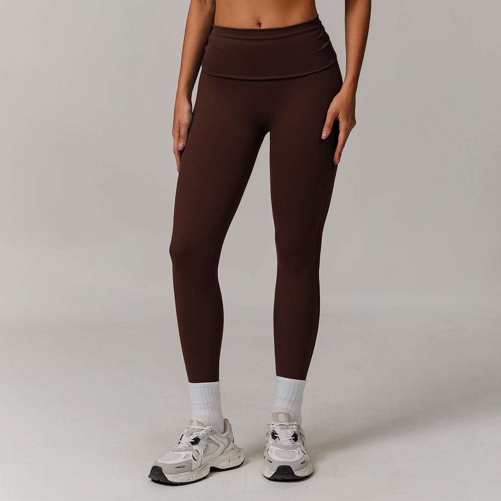 New Style Flip Waist Tight High Waisted Yoga Pants With Hip Lifting And Versatile Casual Tight Sports Pants For Women