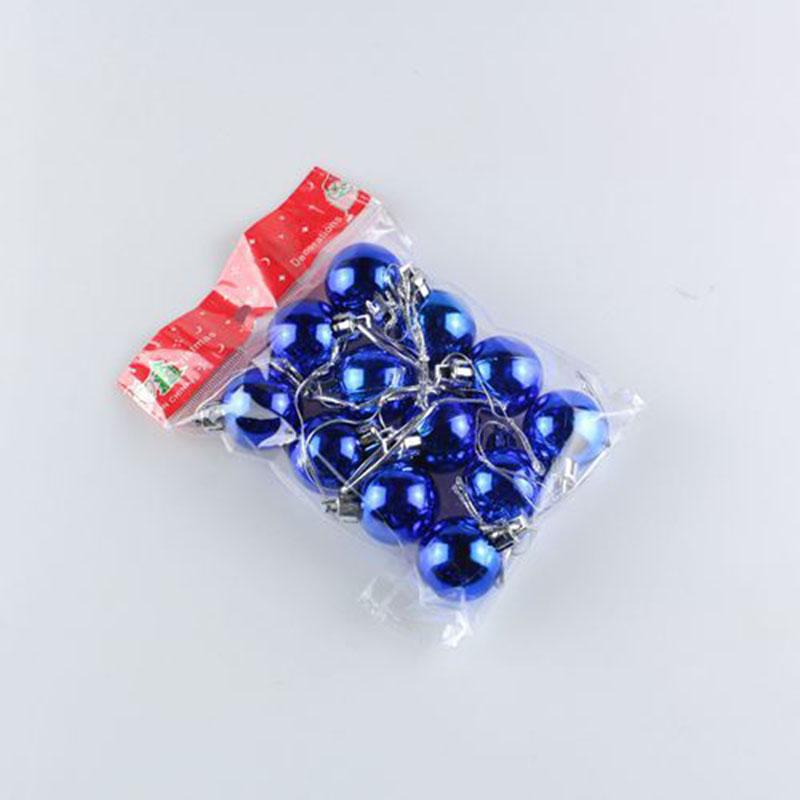 3CM Klasyczna Modna Plastikowa Bombka Bożonarodzeniowa Wisząca Ozdoba Wysokiej Jakości Galwanizowana Błyszcząca Dekoracja Choinki