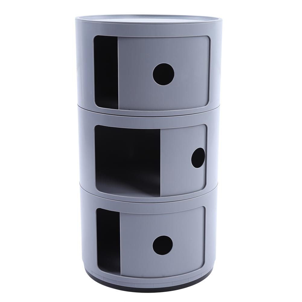 Modern Furniture Bedside Cabinet Nightstand Multifunctional Circle Storage Table