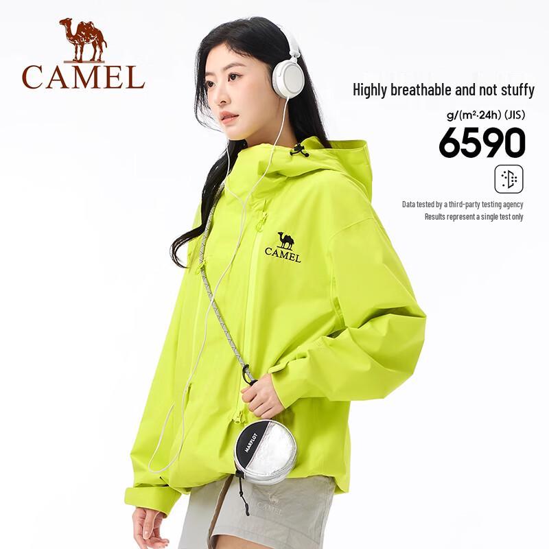 Camel Unisex Outdoor Single-Layer Waterproof Windbreaker Jacket 8137