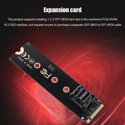M.2 NVME To U.2 Converter Card M.2 NVME M.2 PCIe To SFF8643 Hard Disk Adapter Card Support 2230/2242/2260/2280 SSD