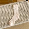 Summer Lightweight Stacked Socks for Children in Ballet Style, Featuring Lace, Bows and Flowing Ribbons, Without A Tube.