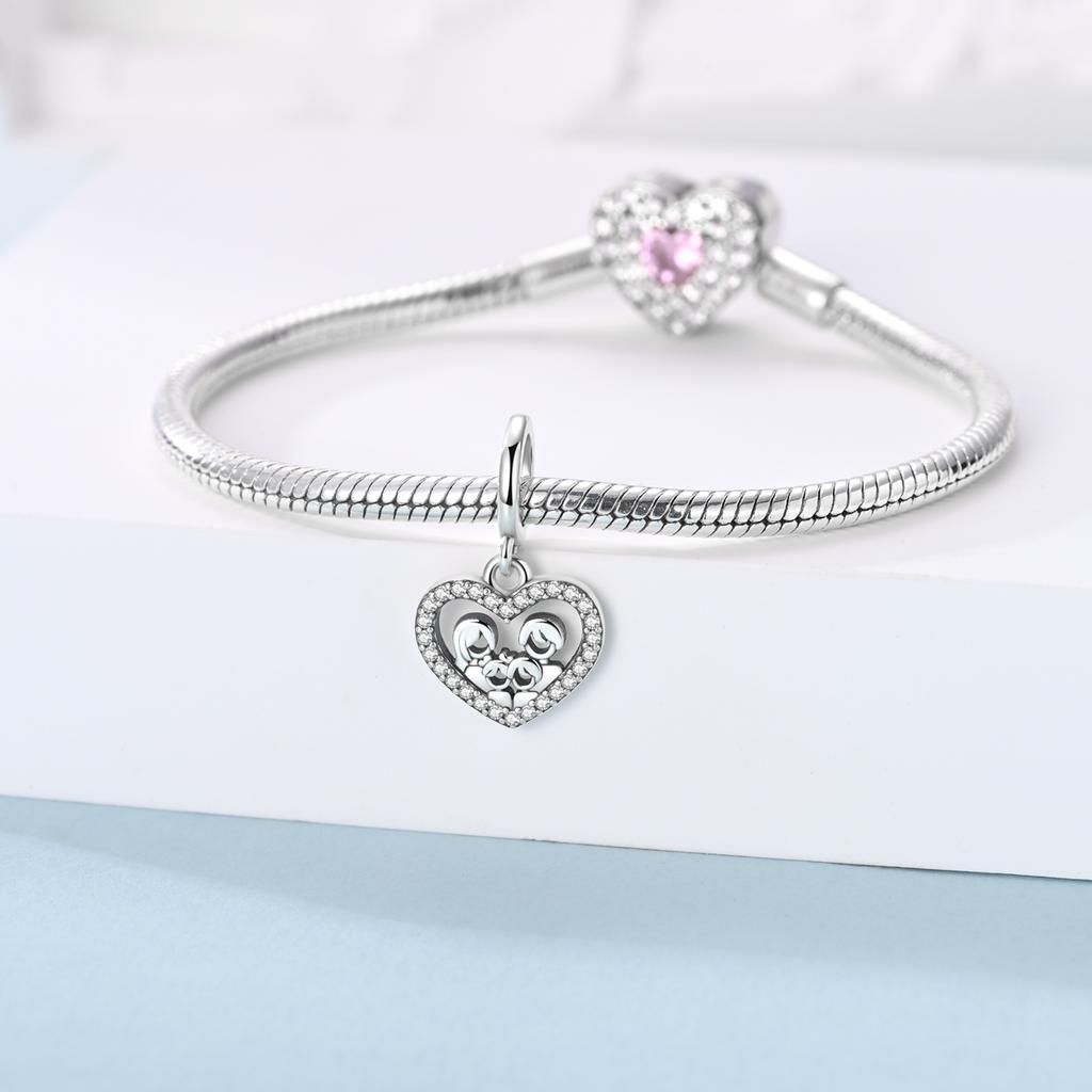 Pingente Original Família Pingente de Cobre Pulseira Ajustável Fazendo Para Mulher Joias Finas