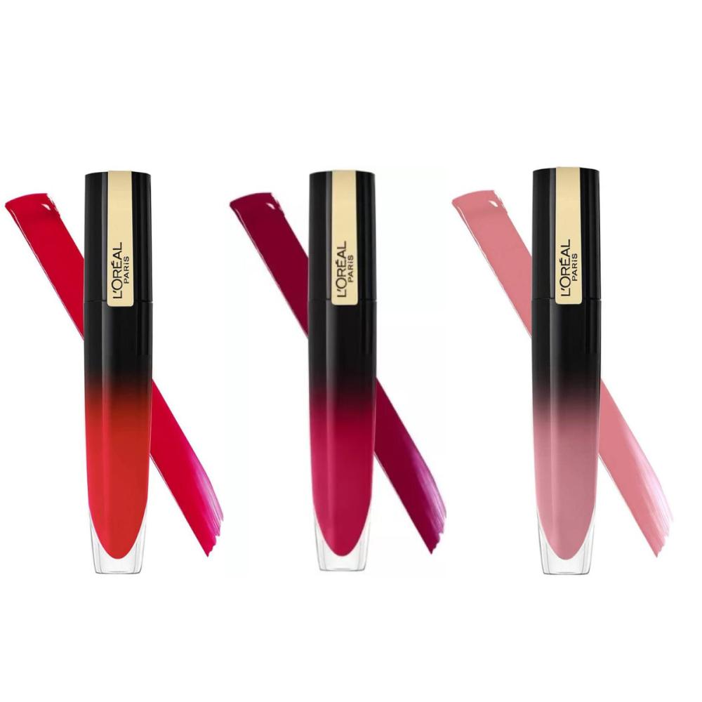 L'Oréal Paris Signature Lacquered Liquid Lipstick Set of 3 - 311 Be Brilliant/ 312 Be Powerful/ 306 Be Innovative - 