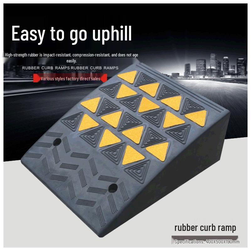 

19cm Rubber Curb Ramp Car Step Pad