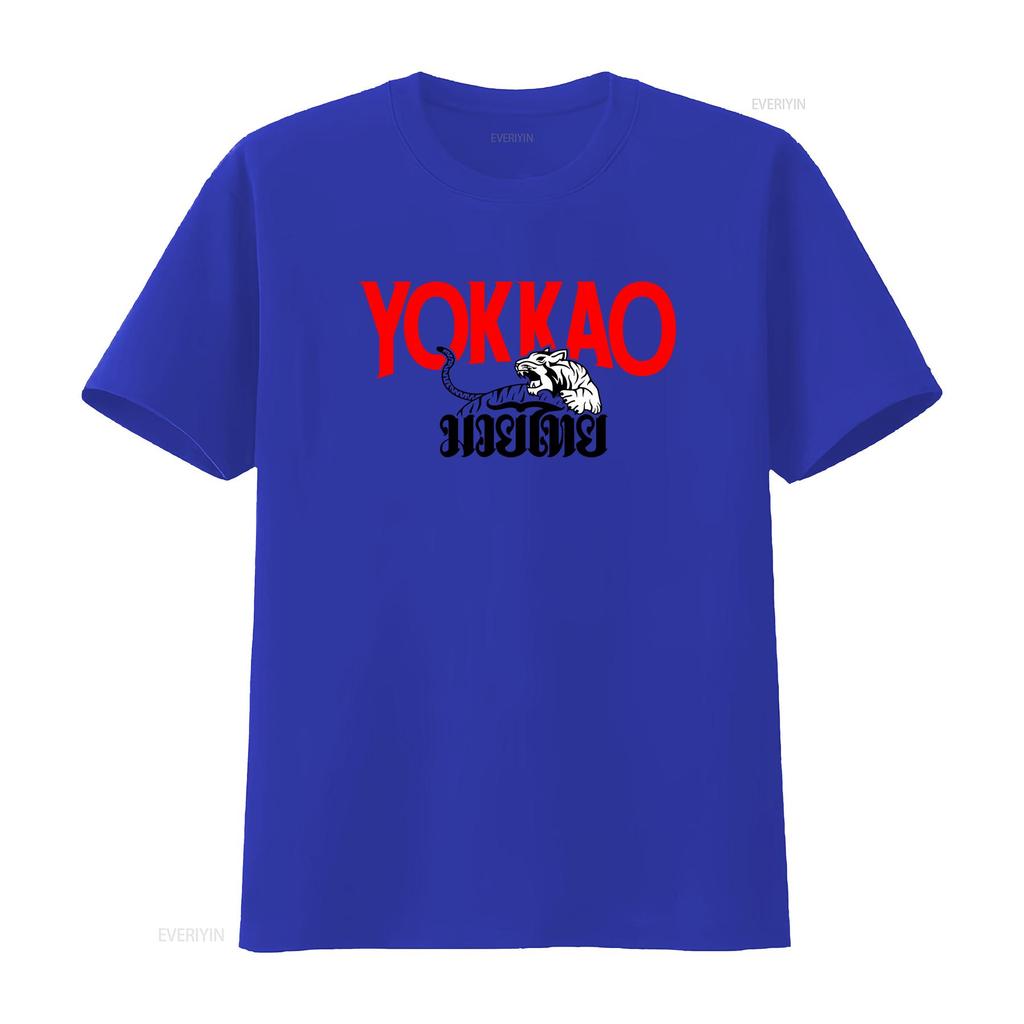 Yokkao Muaythai Kickboxing Unisexs White T Shirt Size S 5xl Vintage Casual Streetwear Slightly Soft Fashion Homme
