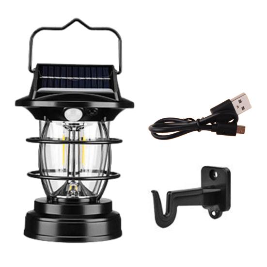 Solcellehengende lanterne campinglys med håndtak høy lysstyrke IP65 vanntett bevegelsessensor solcelledrevet teltlampe LED-lys