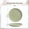 Nordischer Creme-Grün Keramik Speiseteller