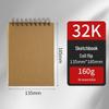 Thickened Sketchbook: 16 Coil-Bound Sheets, 8 Drawing Pages for Kids, Free Shipping