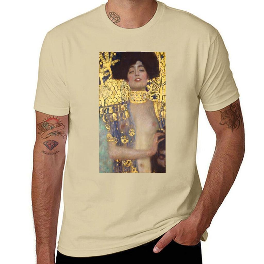 Gustav Klimt - Judith and the Head of Holofernes (Judith Und Holofernes) 1901 T-Shirt Blacks Mens Workout Shirts