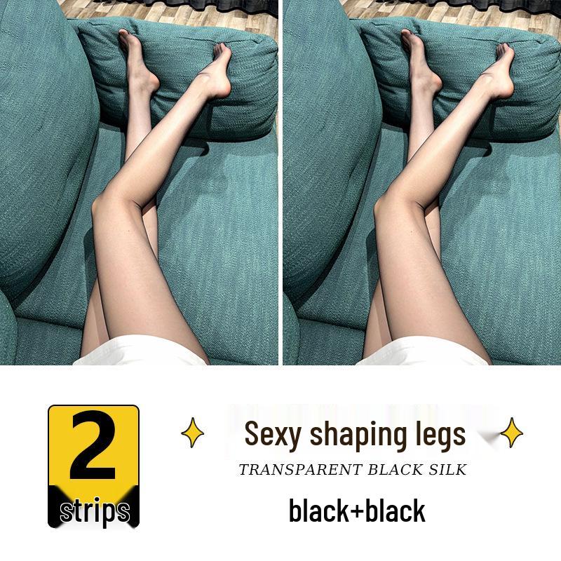 Women's Ultra-thin Over-the-Knee Sheer Black Silk Stockings - Silky, Transparent Toe, Trendy and Sexy