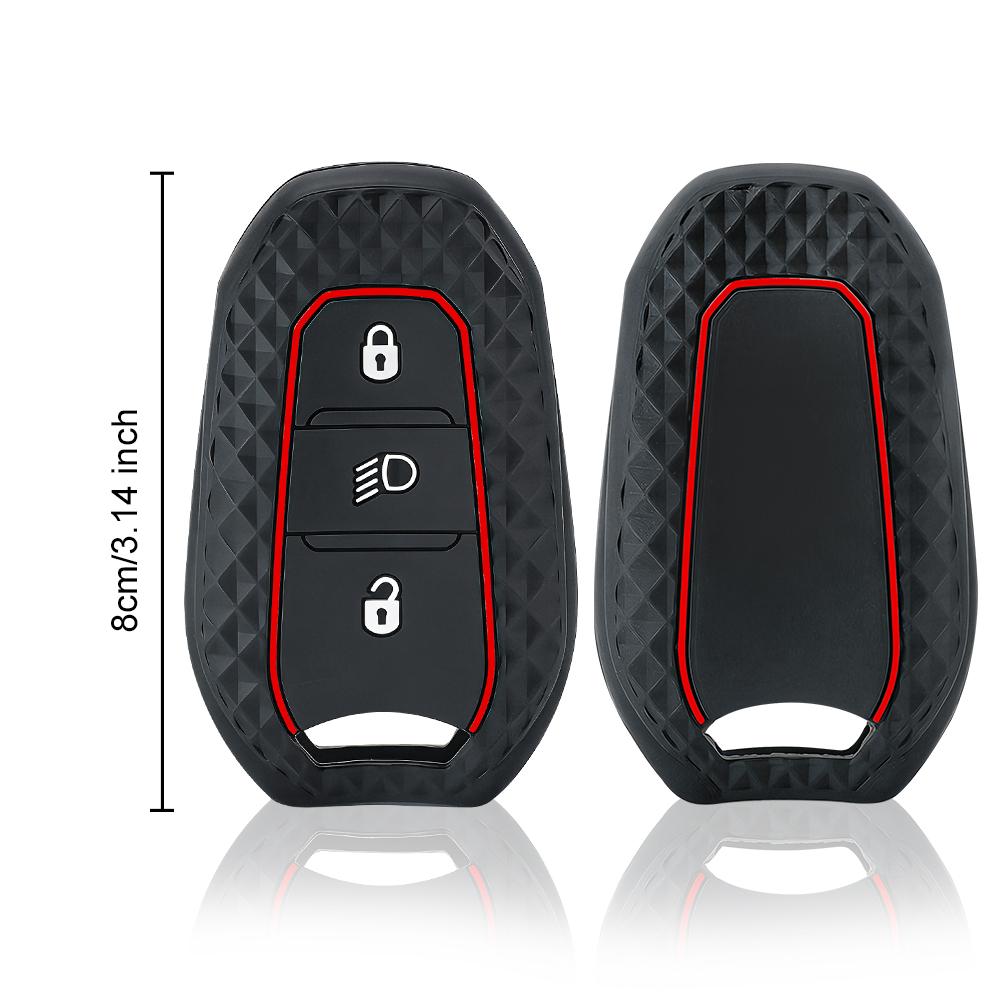 Shell Cover Holder Car Key Fob Case For Peugeot 208 DS3 5008 DS5 DS6 For Citroen C4 C5 X7 Silicone Rubber Smart Remote Key Cover