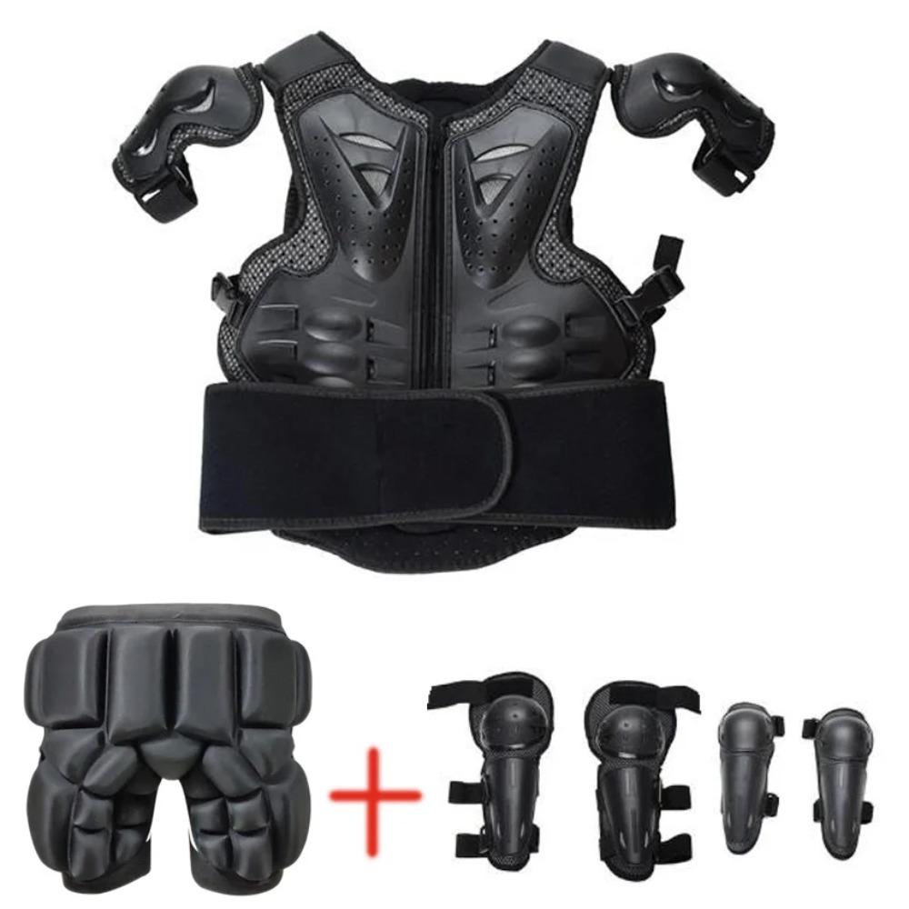 Full Body Motorcycle Armor Children Kids Motocross Armour Jacket Chest Spine Knee elbow guard