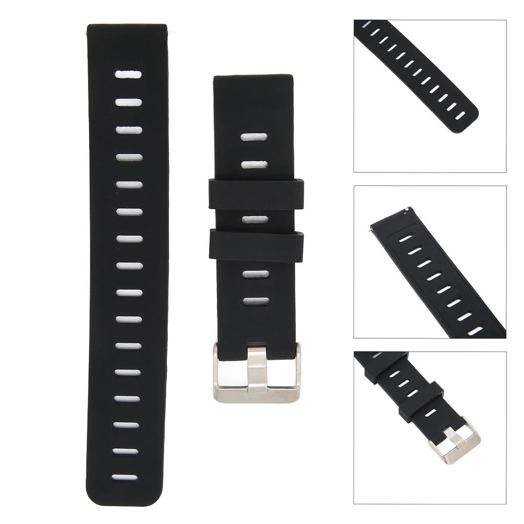 20mm Soft Silicone Watch Band Strap Wristband Replacement with Flat Head Air Holes for Amazfit GTS 3