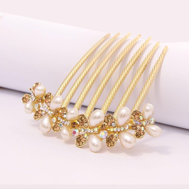 Daily Hair Jewelry for Women Girls Long Hair Holder Bling Rhinestone Hair Combs Crystal Hairpins Bride Wedding Hair Clips