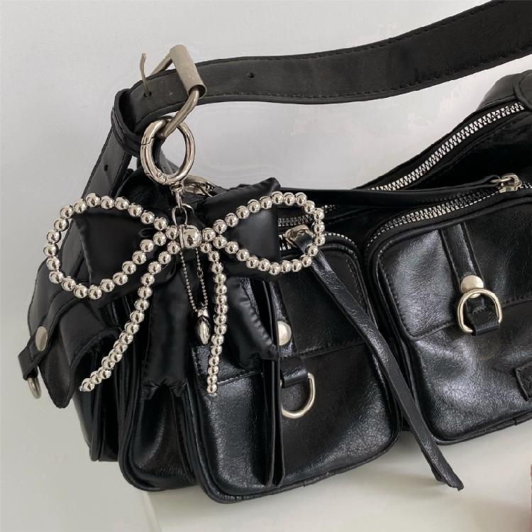 Lovely Pu Bowknot Designs Keychain Bags Backpacks Pendant Handbag Purse Accessories For Fashionable Women