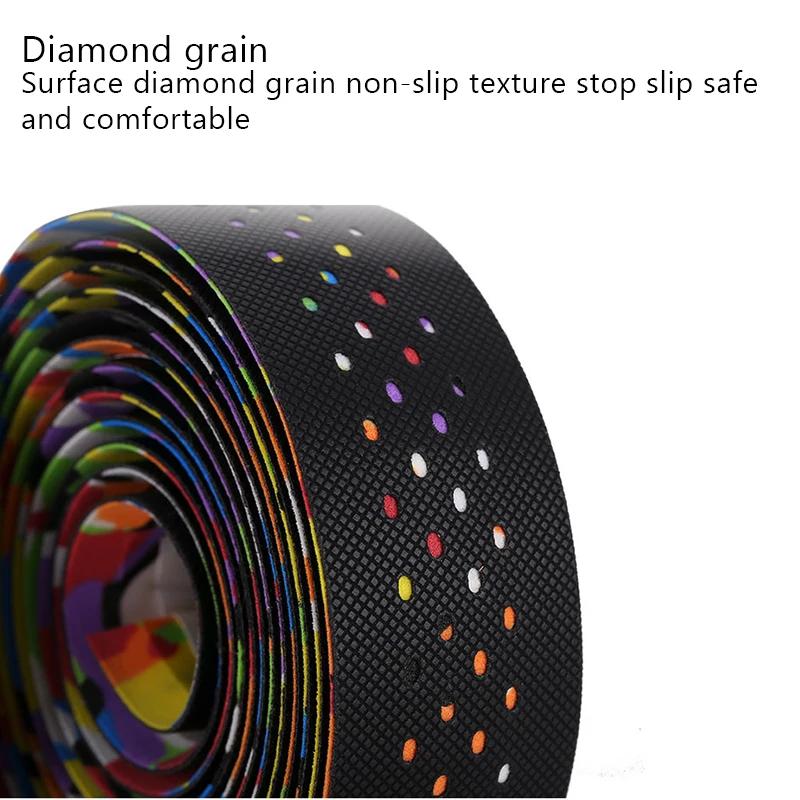 Road Bike Bar Tape Breathable Bicycle Bar Tape EVA/PU Anti-Skid Shock Absorber Bike Wrap Tape with 1 Pair Bar Plugs