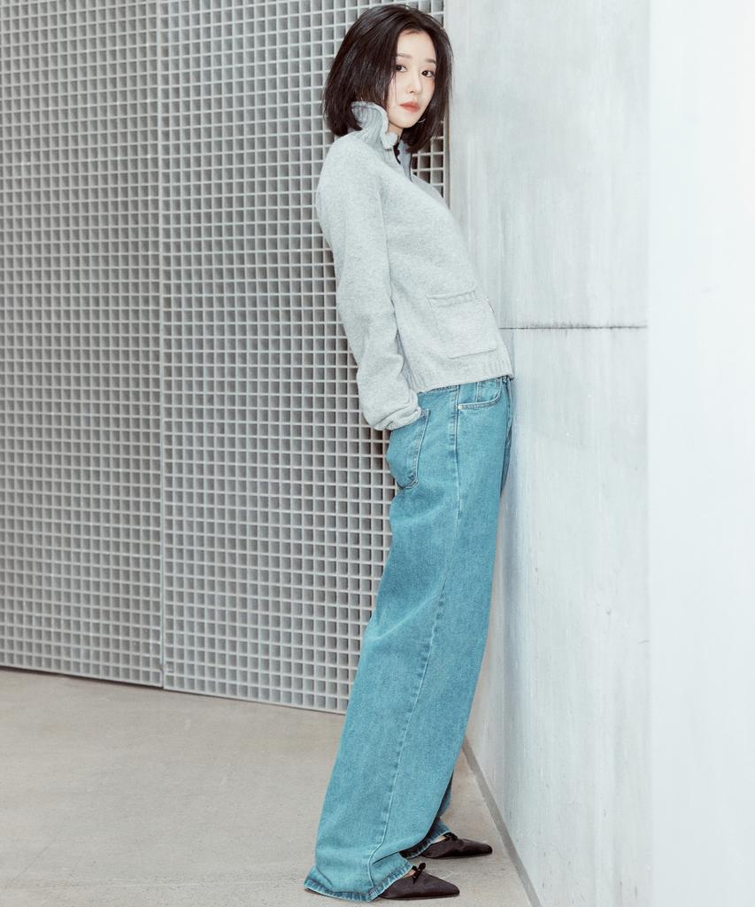 Nigaennikol Vintage Washed Straight Denim Pants_Vintage Blue