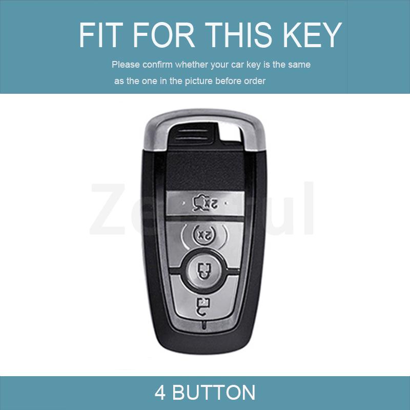 For Ford Ecosport Edge S-Max Ranger Mondeo Fusion Mustang Explorer F150 F250 F350 4 Buttons Car Key Case Cover Accessories