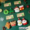 2/4×Wooden Xmas Tree Ornaments Santa Claus Snowman Plush Toy 2026 Merry Christmas Home Decoration New Year Desktop Decor Navidad