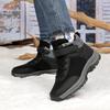 PU-Leder Schneestiefel Plüsch Stiefeletten Damen Herren Winter Baumwollschuhe Warm Winter Rutschfest Outdoor Wanderschuhe