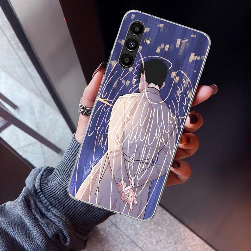 Angel Castiel Supernatural Phone Case For Samsung Galaxy A17 A57 A37 A16 A26 A36 A56 A15 A25 A35 A55 A14 A13 A54 A53 A34 A24 A33
