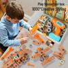 Children’s Interlocking Building Blocks Nut Assembly Tool Set, Pretend Play Screw Driving Repair Toy, Ages 3-6.