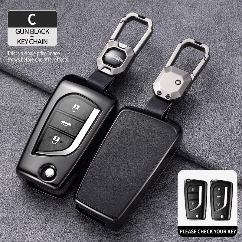 Zinc Alloy Car Key Case Cover for S9 Hilux Corolla Avensis Prado Fortuner RAV4 CHR Shell Accessories JH9