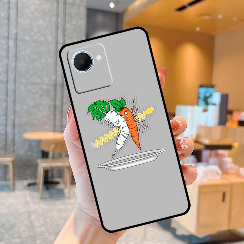Carrot Vegetable Food Case For Realme C55 C33 C31 C35 C30 C11 C15 C25s C21Y GT Neo 5 3T 2T 8 9 10 11 Pro Plus