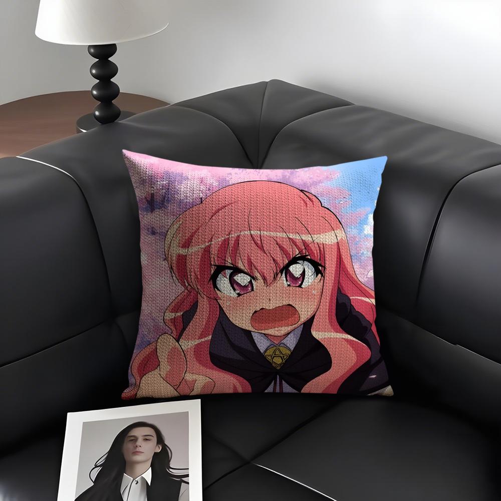 Anime ZZero No TsukaimaS Cartoon Pillow Case Pattern Printed Pillowcase for Living Room Sofa Cushion Cover  Bedroom Decor