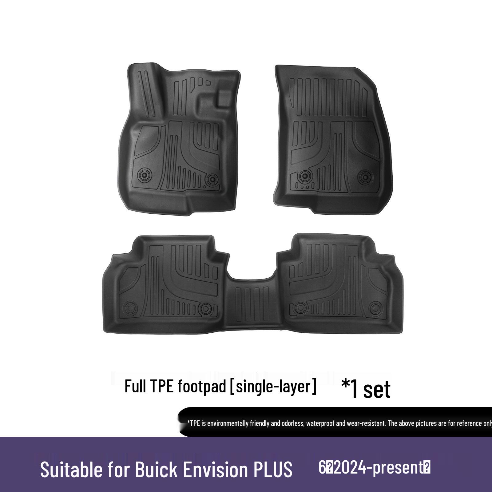 

Custom Buick Envision Plus TPE All-Weather Floor Mats, One-Piece Design