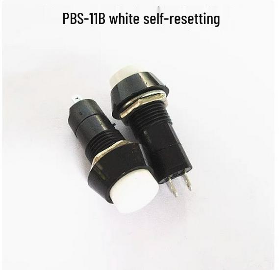 Round Self-Locking Self-Resetting Momentary Push Button Switch, 12MM, Red/Green