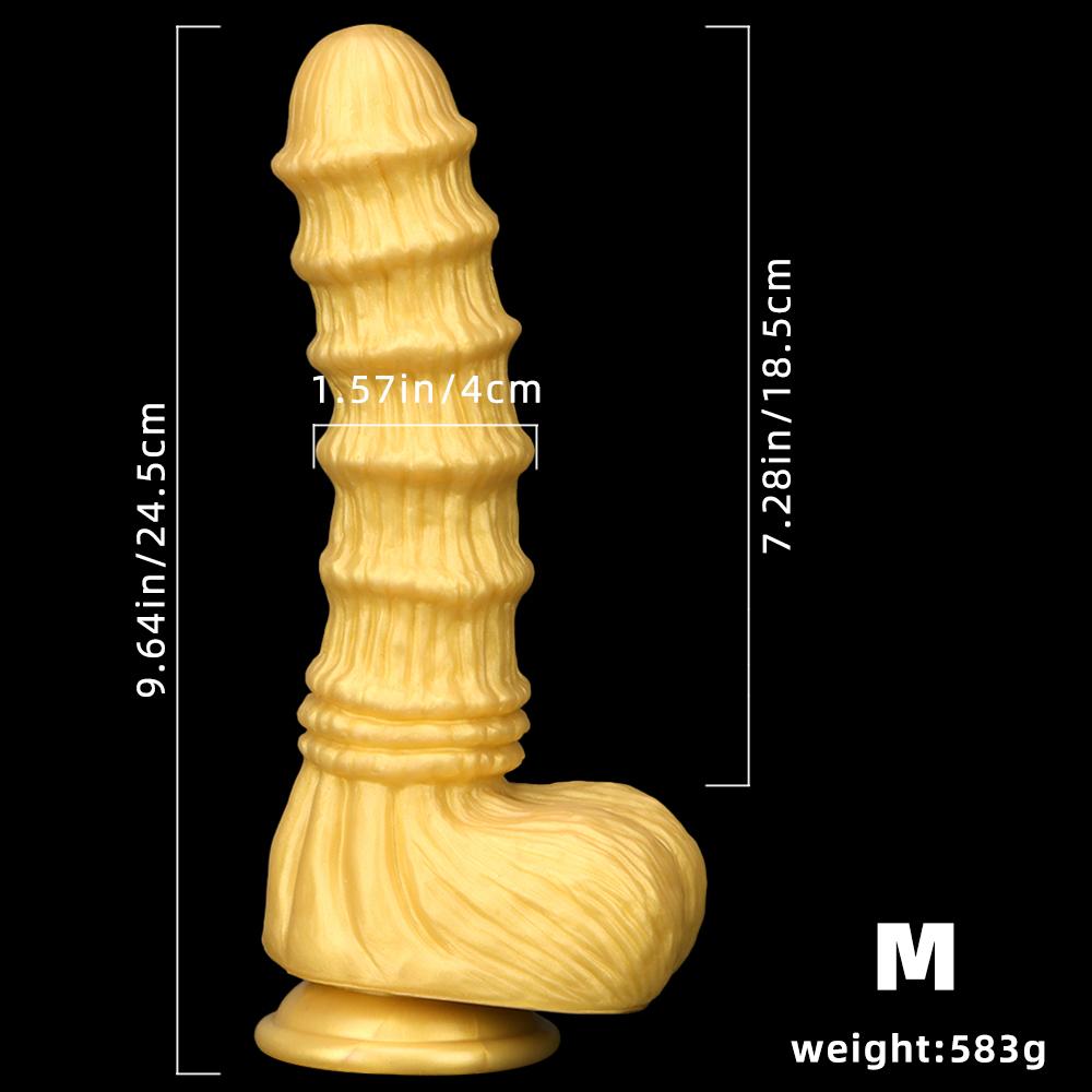 Golden Horse Dildo Silicone Soft Anal Plug Masturbator Strap on Penis Sex Toys Big Dick Realistic Cock Fisting Slave BDSM