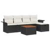 VidaXL Ensemble de Canapé de Jardin 6 Pièces avec Coussins Noir Poly Rattan 3359446
