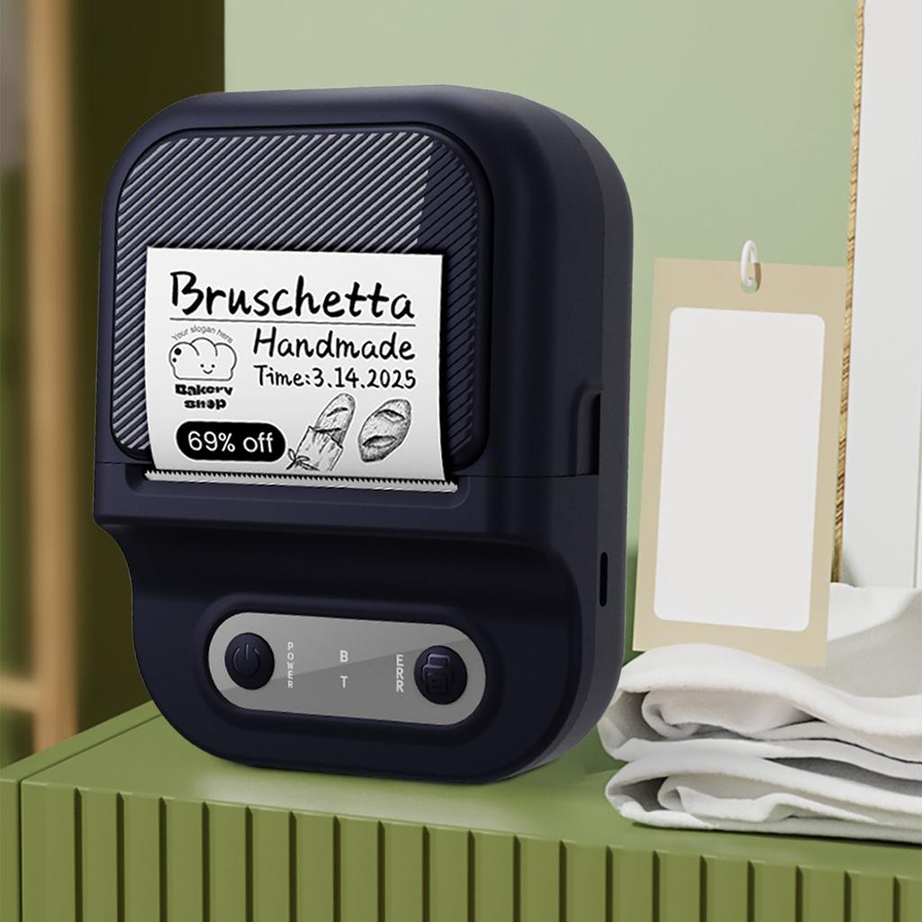 BT Label Maker Machine Portable Label Printer Mini Label Thermal Printer for Home Kitchen School Office Organization