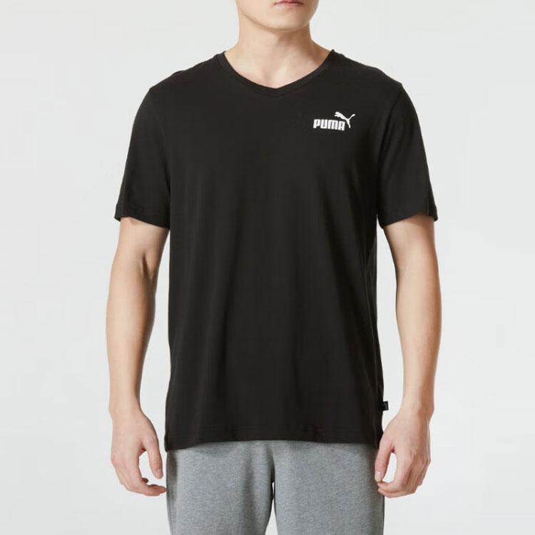 Puma American Vintage Letter Logo Print Breathable Short Sleeve T-Shirt Men Tops Black 630562-01