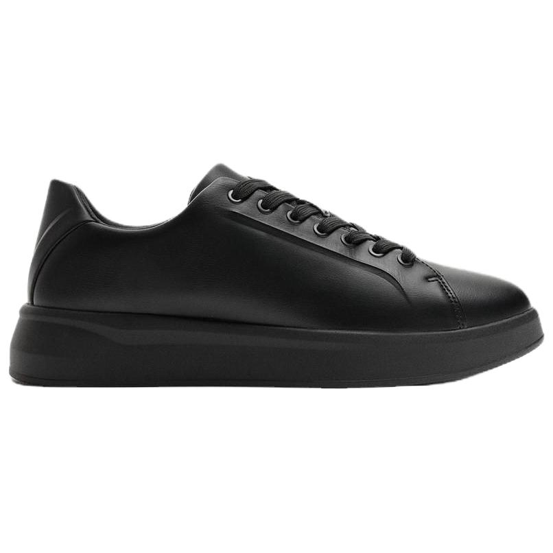 Zara Pu Minimalist Fashion Low-Top Casual Shoes Men sneakers Black 2204620800