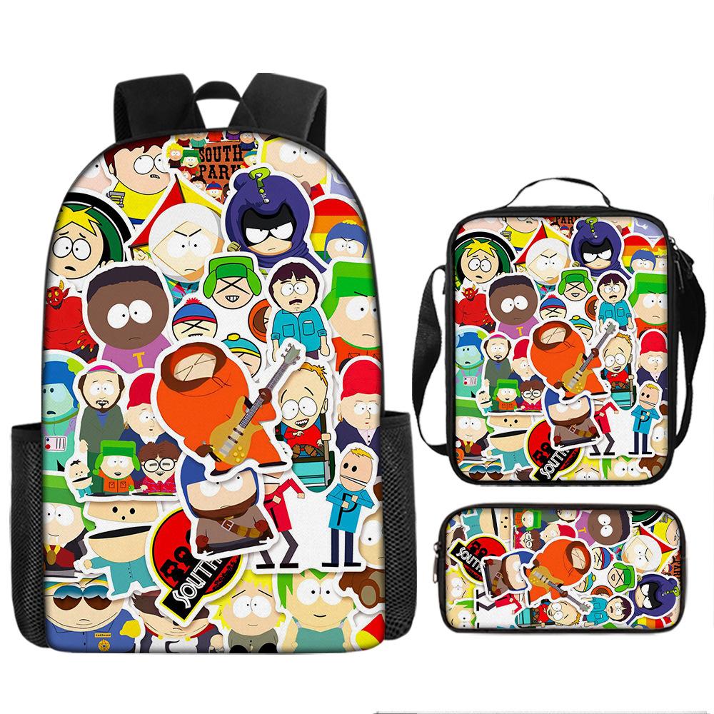 South Park Backpack Student Bag South Park Backpack Cartoon Satchel Pencil Case