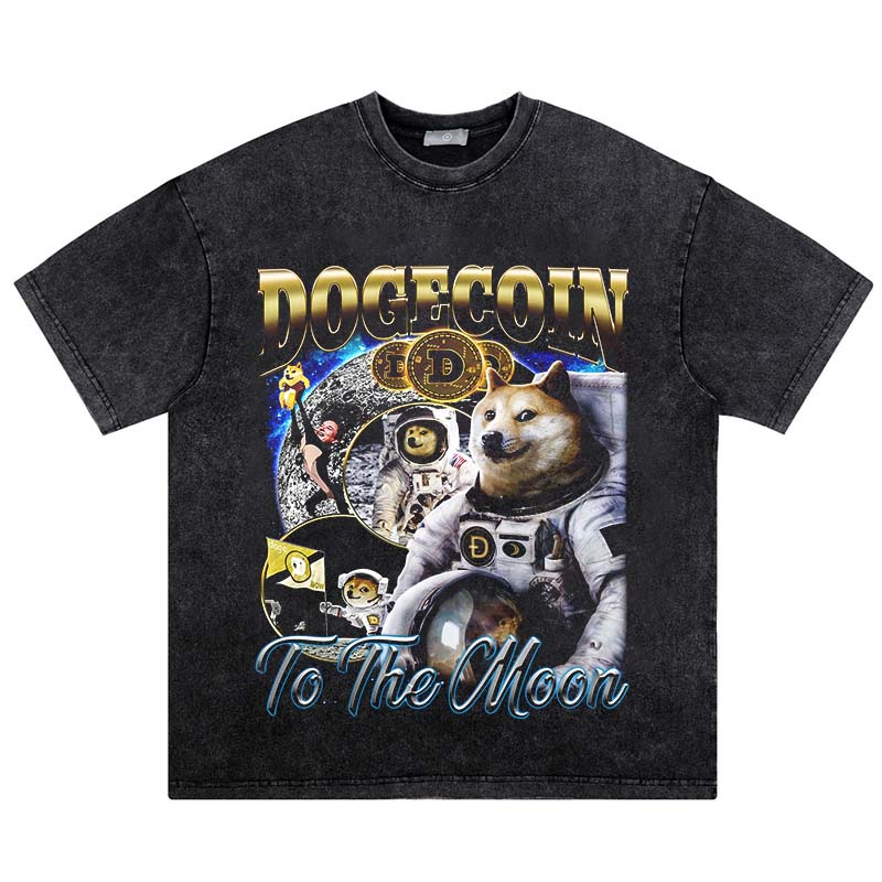 

Забавная футболка с принтом аэрокосмической собаки в стиле хип-хоп, мужские хлопковые футболки, летняя футболка с графическим рисунком, повседневная свободная футболка, уличная одежда, Harajuku