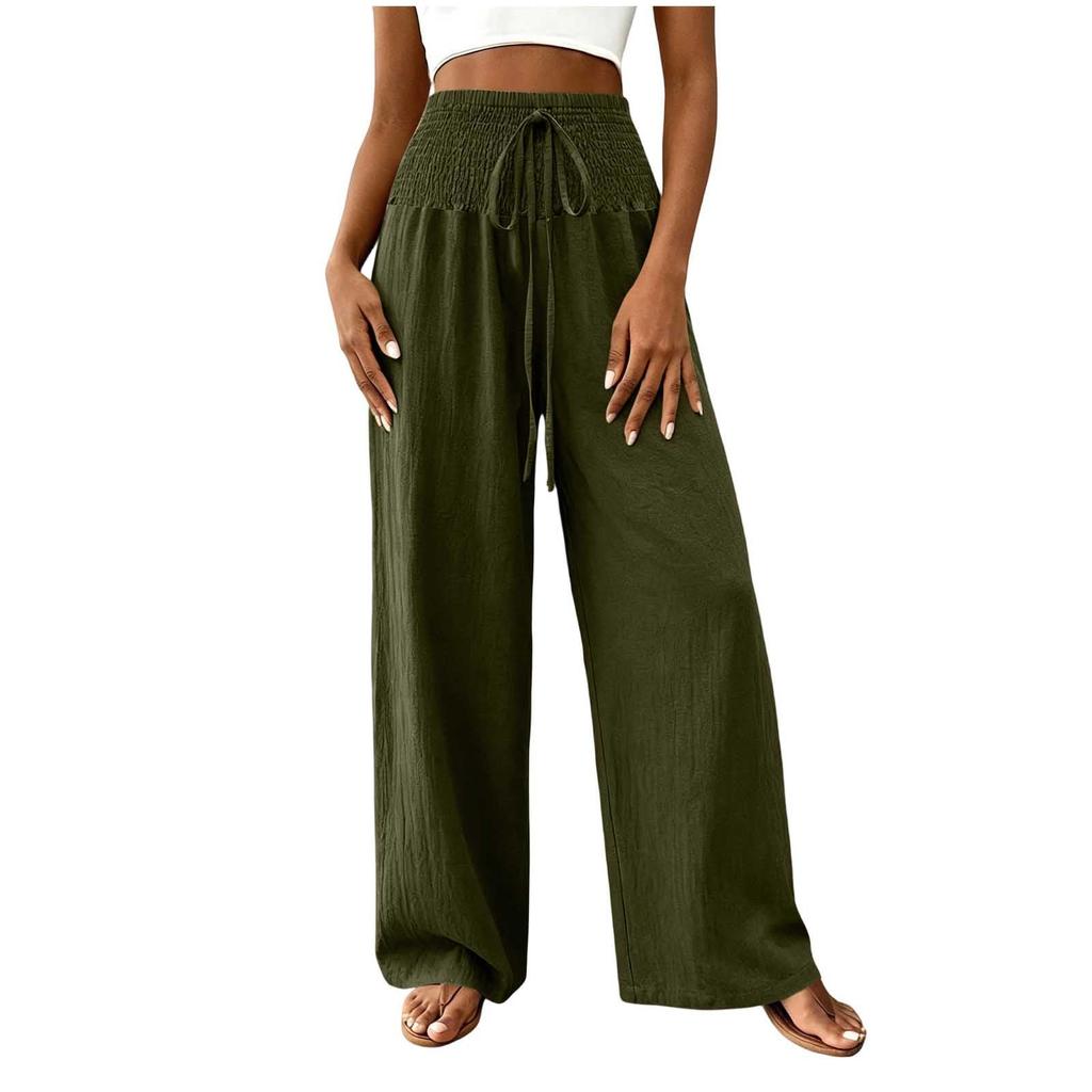 Women's Casual Drawstring Wide Leg Pants for Everyday Wear